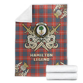Hamilton Ancient Tartan Gold Courage Symbol Blanket