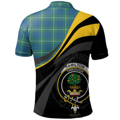 Hamilton Hunting Ancient Tartan Polo Shirt - Royal Coat Of Arms Style