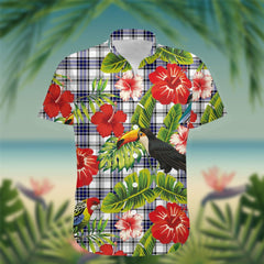 Hannay Tartan Hawaiian Shirt Hibiscus, Coconut, Parrot, Pineapple - Tropical Garden Shirt