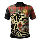 Hay Modern Tartan Polo Shirt Viking Wolf