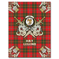 Hay Modern Tartan Gold Courage Symbol Blanket