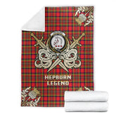 Hepburn Tartan Gold Courage Symbol Blanket