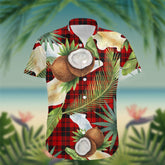 Hogg (or Hog) Tartan Hawaiian Shirt Hibiscus, Coconut, Parrot, Pineapple - Tropical Garden Shirt
