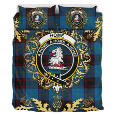 Home Clans Originaux Tartan Crest Bedding Set - Golden Thistle Style