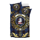 Home (Hume) Tartan Crest Bedding Set - Golden Thistle Style