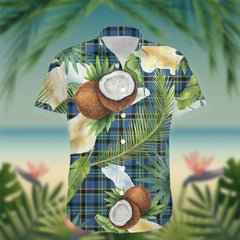 Hope Tartan Hawaiian Shirt Hibiscus, Coconut, Parrot, Pineapple - Tropical Garden Shirt