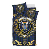 Hope (Vere - Weir) 04 Tartan Crest Bedding Set - Golden Thistle Style
