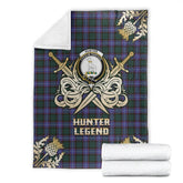 Hunter Modern Tartan Gold Courage Symbol Blanket