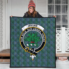 Irvine of Drum Tartan Crest Quilt