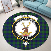 Keith Modern Tartan Crest Round Rug