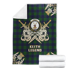 Keith Modern Tartan Gold Courage Symbol Blanket