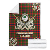 Kinninmont Tartan Gold Courage Symbol Blanket
