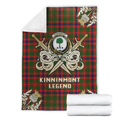 Kinninmont Tartan Gold Courage Symbol Blanket