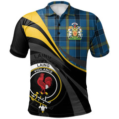 Laing Tartan Polo Shirt - Royal Coat Of Arms Style