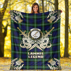 Lammie Tartan Gold Courage Symbol Blanket
