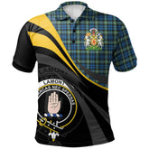 Lamont Ancient Tartan Polo Shirt - Royal Coat Of Arms Style