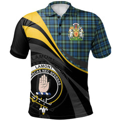 Lamont Ancient Tartan Polo Shirt - Royal Coat Of Arms Style