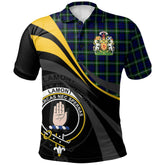 Lamont Modern Tartan Polo Shirt - Royal Coat Of Arms Style