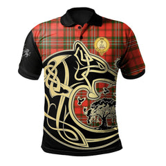 Langlands Tartan Polo Shirt Viking Wolf