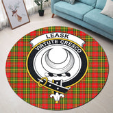 Leask Tartan Crest Round Rug