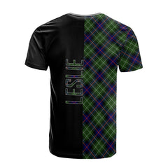Leslie Hunting Tartan T-Shirt Half of Me - Cross Style