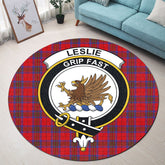 Leslie Modern Tartan Crest Round Rug