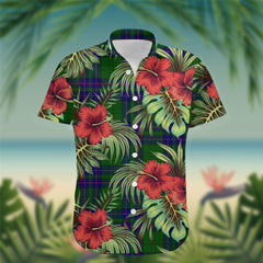 Lockhart Tartan Hawaiian Shirt Hibiscus, Coconut, Parrot, Pineapple - Tropical Garden Shirt