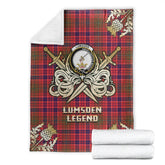 Lumsden Modern Tartan Gold Courage Symbol Blanket
