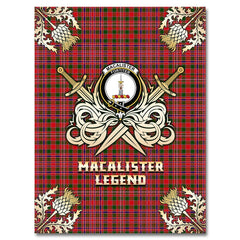 MacAlister Modern Tartan Gold Courage Symbol Blanket