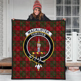 MacAlister of Glenbarr Tartan Crest Quilt