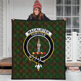 MacAlister of Glenbarr Hunting Tartan Crest Quilt
