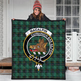 MacAlpin (MacAlpine) Ancient Tartan Crest Quilt
