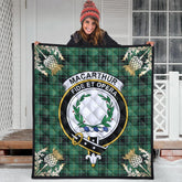 MacArthur Ancient Tartan Crest Premium Quilt - Gold Thistle Style