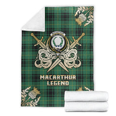 MacArthur Ancient Tartan Gold Courage Symbol Blanket