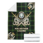 MacArthur Modern Tartan Gold Courage Symbol Blanket