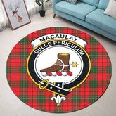 MacAulay Modern Tartan Crest Round Rug