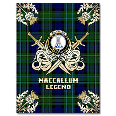 MacCallum Modern Tartan Gold Courage Symbol Blanket