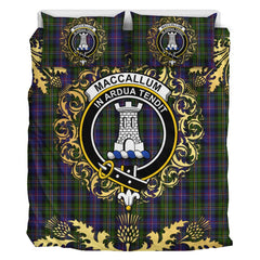 MacCallum (Malcolm) 03 Tartan Crest Bedding Set - Golden Thistle Style