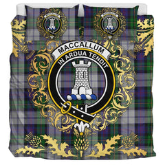 MacCallum (Malcolm) Dress 03 Tartan Crest Bedding Set - Golden Thistle Style