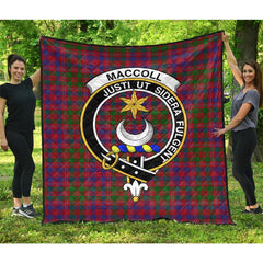 MacColl Hunting Tartan Crest Quilt