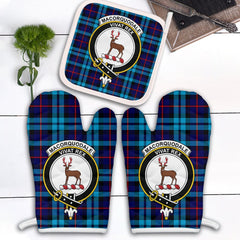 MacCorquodale Tartan Crest Oven Mitt And Pot Holder (2 Oven Mitts + 1 Pot Holder)