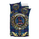 MacCorquodale 2 Tartan Crest Bedding Set - Golden Thistle Style