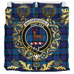 MacCorquodale 2 Tartan Crest Bedding Set - Golden Thistle Style