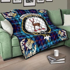 MacCorquodale Tartan Crest Premium Quilt - Gold Thistle Style