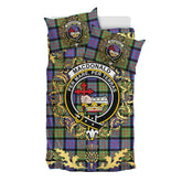 MacDonald Ancient Tartan Crest Bedding Set - Golden Thistle Style