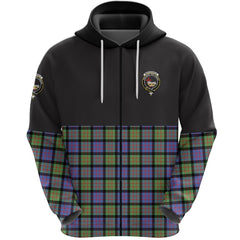 MacDonald Ancient Clan Half Of Tartan Zipper Hoodie