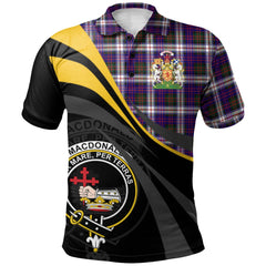 MacDonald Dress Modern Tartan Polo Shirt - Royal Coat Of Arms Style