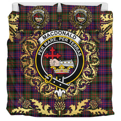 MacDonald Modern Tartan Crest Bedding Set - Golden Thistle Style