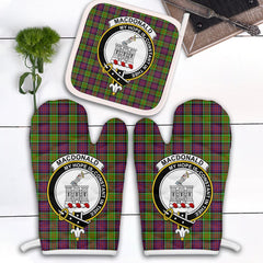 MacDonald Of Clanranald Tartan Crest Oven Mitt And Pot Holder (2 Oven Mitts + 1 Pot Holder)
