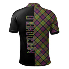 MacDonald of Clanranald Tartan Polo Shirt Half of Me - Cross Style